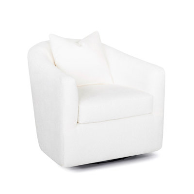 Upholstered Swivel Barrel Chair