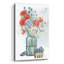 Art mural en verre épique «Red White and Blue Floral 2» par Leslie Trimbach-106413160