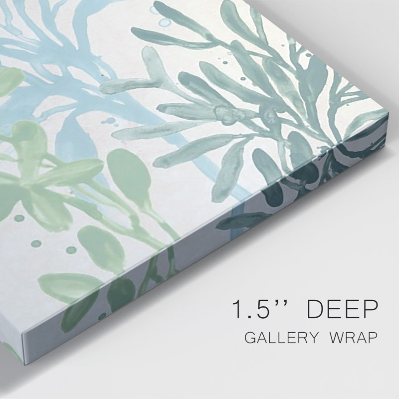 Toile tendue avec châssis haut de gamme Swaying Seagrass II - prête à être accrochée, H 18 po x l 12 po x P 1 po