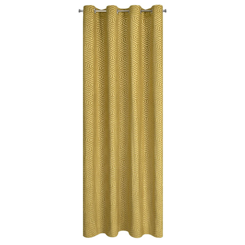 Zas Blackout Curtain Single Panel, Yellow