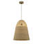 Luminaire suspendu en rotin double tissé à la main Willa, l 16 po de large Willa
