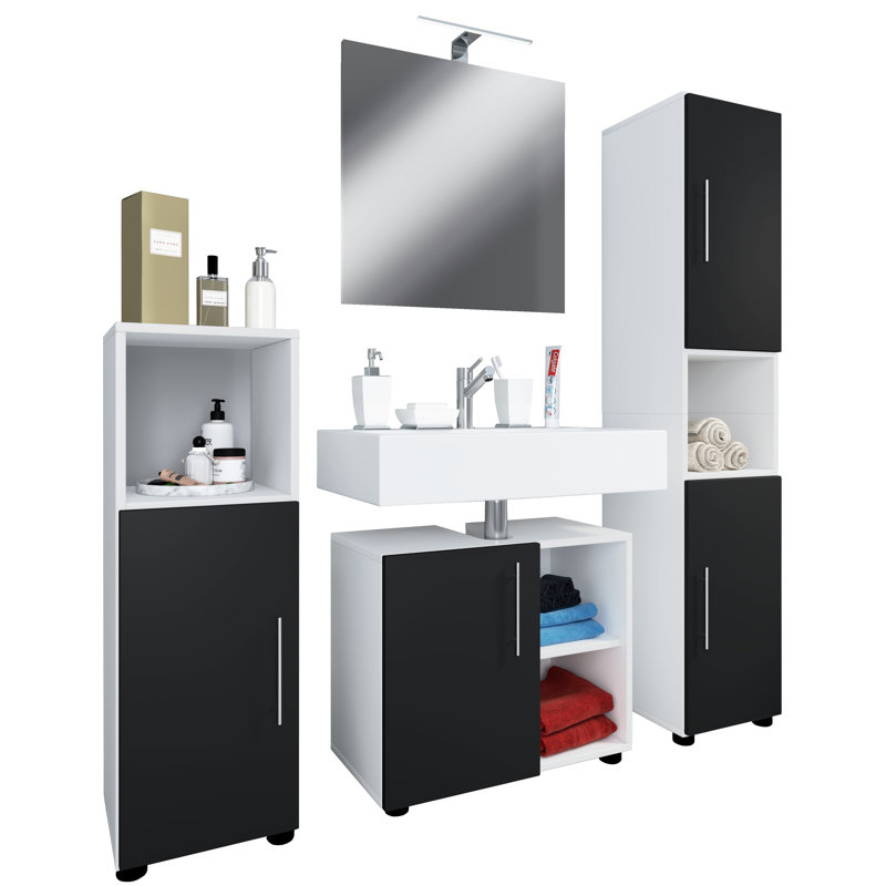 Rakelle Bathroom Furniture Suite, Black
