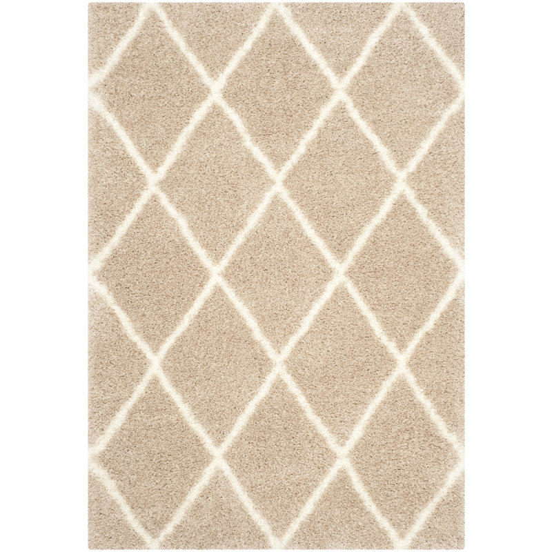 Amhold Shag Performance Geometric Rug, Rectangle 5'3" x 7'6"