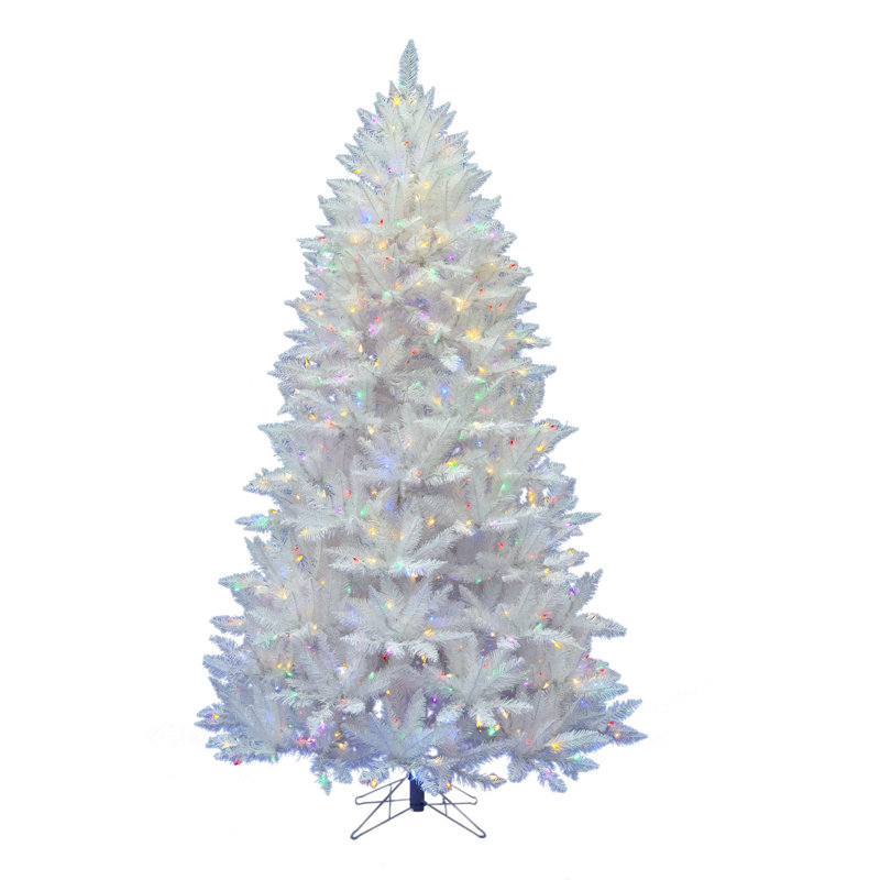 Sparkle White Spruce Artificial Christmas Tree, 7.5' H, Multi-colored LED