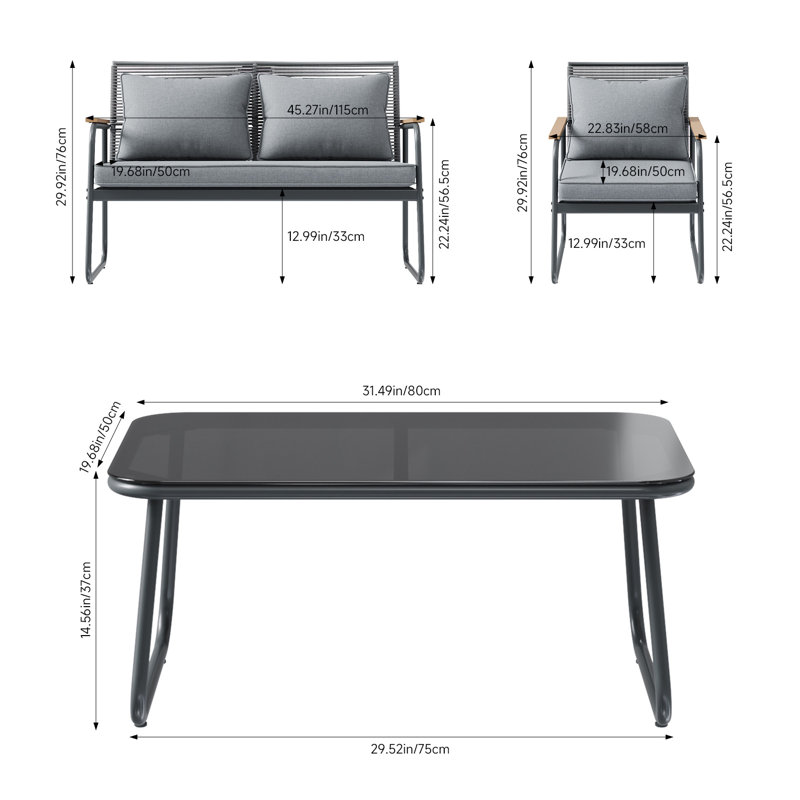 Patio Dining Set Table,
