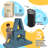 Boneless Qaba Foam Climbing Blocks, Climbing Toys for Toddlers, Indoor Soft Play Equipment for Boys and Girls, Blue