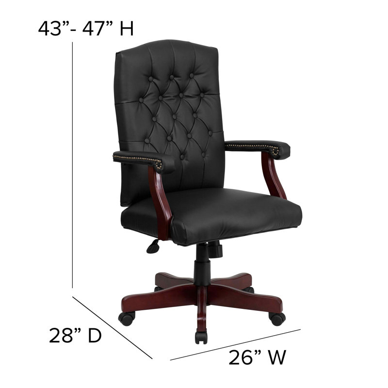 Martha Washington Executive High-Back Black LeatherSoft Swivel Chair
