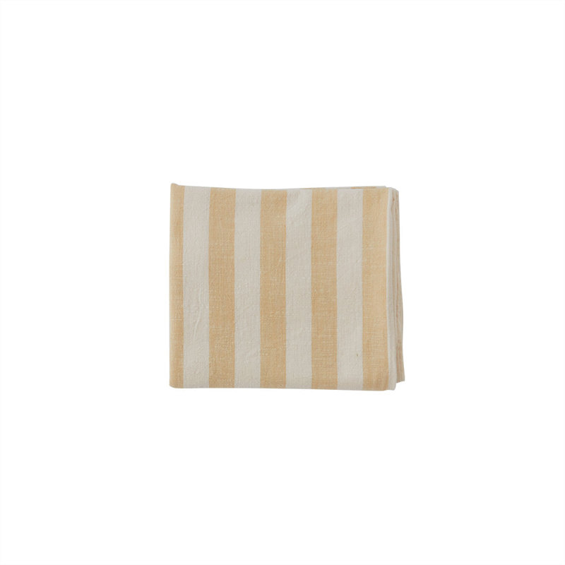 Striped Tablecloth, 78" L x 55" W, Vanilla