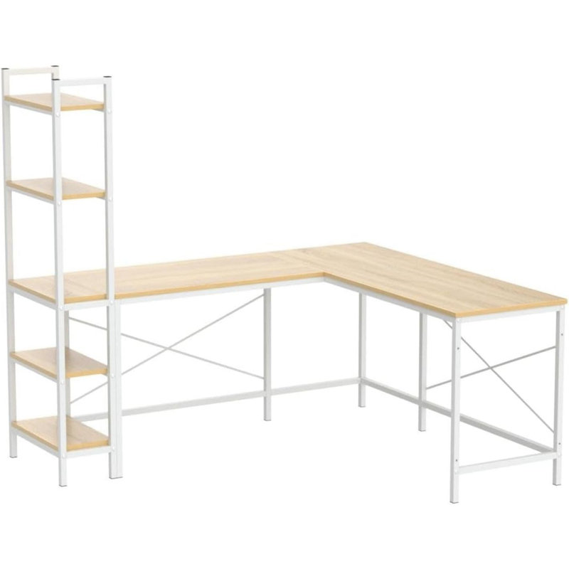 Masel L-Shaped Iron Computer Desk