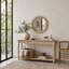 Wood Minimalistic Brown Wall Mirror with Natural Wood Grains-1419013912