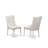 9-Pc Kitchen Dining Room Set includes 1 butterfly leaf, double pedestal table, and 8 white PU leather parson chairs with button tufted back linen white-354006274