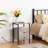 Pake 2 - Drawer 23.6" Tall Iron Nightstand with Storage and Built-In Outlets-124126874-132363138