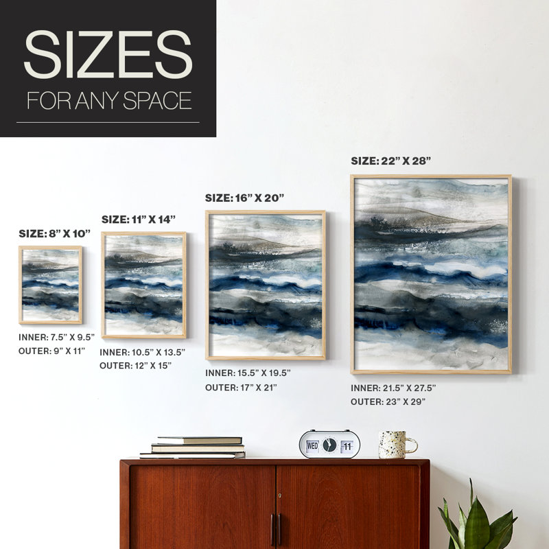 Ocean Depths Framed Print - Solid Wood, 11" H x 9" W