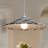 1-light Fabric Pedant Light Gray Cone Pedant Light with Cotton Shade for Living Room Kitchen Island