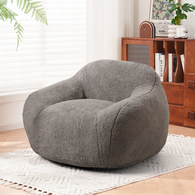 Fauteuil à billes en tissu de haute qualité, Ourson gris clair