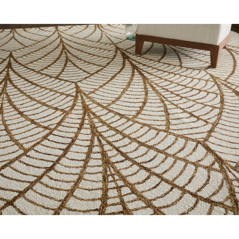 Wallace Modern Ikat White Area Rug, Rectangle 2' x 3'