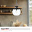Luminaire suspendu en forme de globe à 1 lumière Copperfield-66310637-66310636
