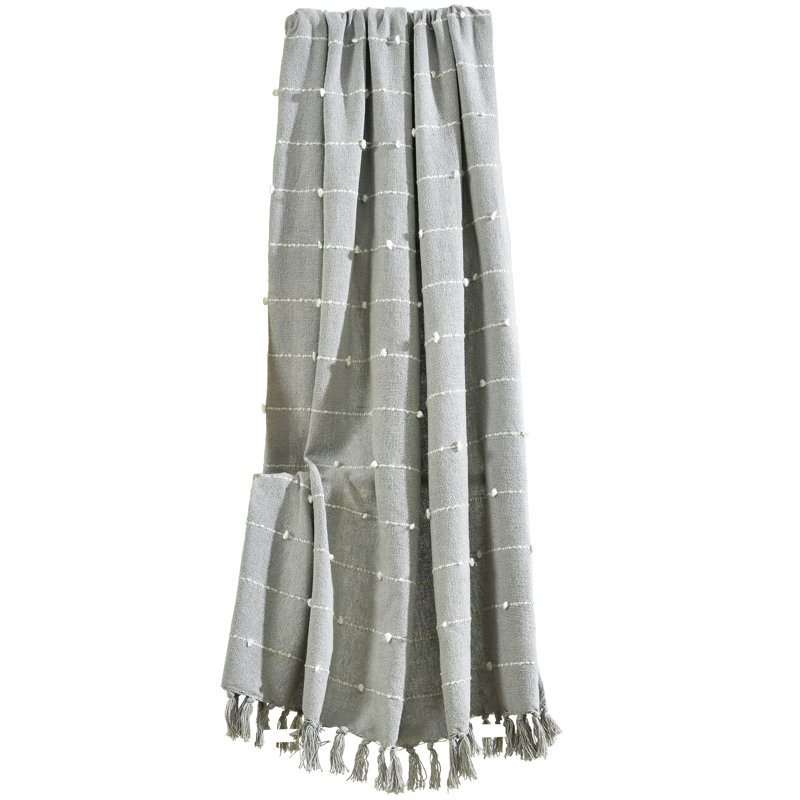 Jeté à franges Lanigan Westwick, Gris pale