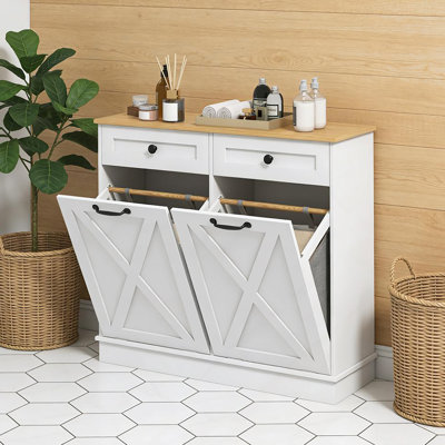 Armoire de rangement pour salle de bain, armoire à linge inclinable