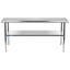Table de travail en acier inoxydable avec tablette inférieure. Table de préparation en métal. Certifié NSF-49453602