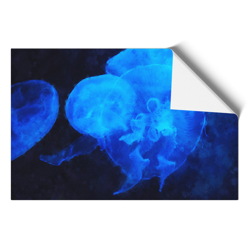 Jellyfish Painting - Frameless Print, 42cm H x 59cm W x 0.1cm D