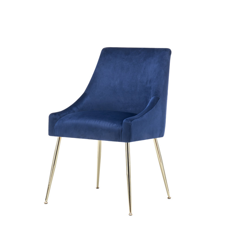 Ceilean 20.7'' H Velvet Upholstered Dining Chair, Dark Blue