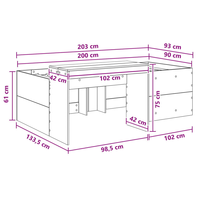 High Sleepers, European Single (90 x 200 cm), White