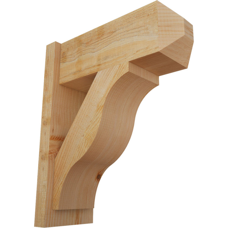 Persienne en bois rustique Funston Craftsman, P 20 po x H 24 po, Sapin Douglas de 8 po (sciage brut)