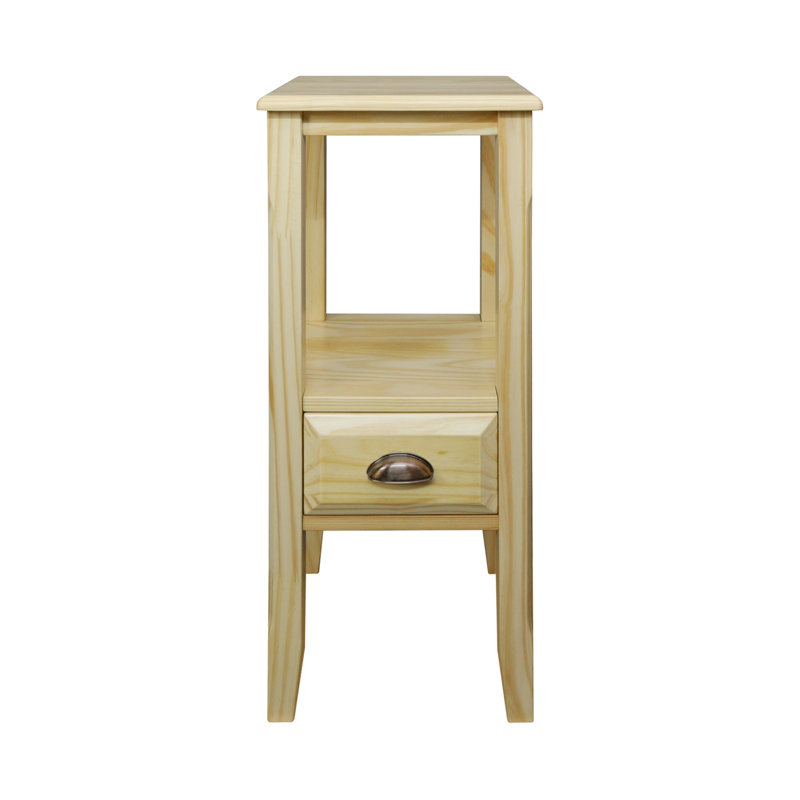 Casual Home End Table, Natural Wood