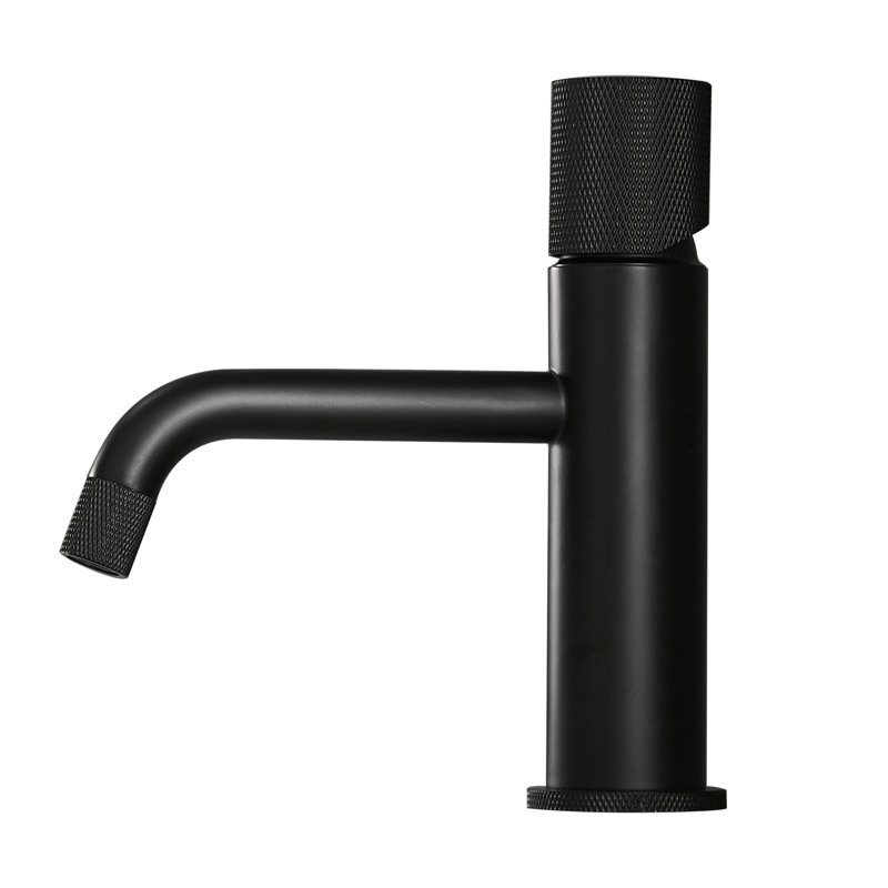 Topcraft Single Handle Modern Bathroom Faucet, Matte Black