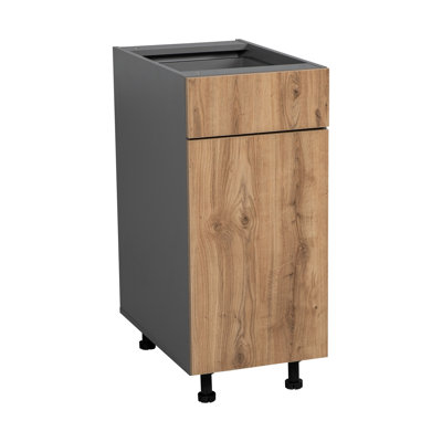 Armoire 12 po avec porte simple et tiroir simple gris