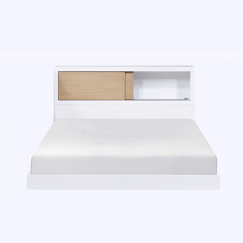 1pc Modern Design Bed with Bookcase Headboard, Full