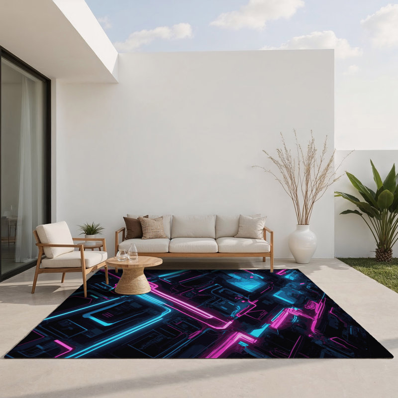 Tapis intérieur et extérieur Chroma Dive, Rectangulaire 3 pi x 5 pi