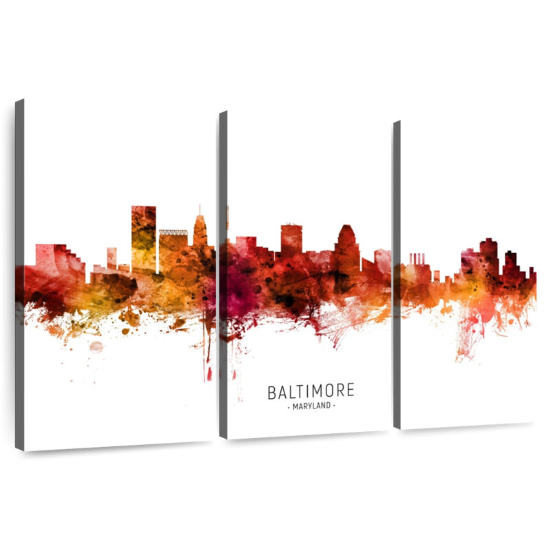 Rorry Baltimore Maryland Skyline III, 28" H x 45" W
