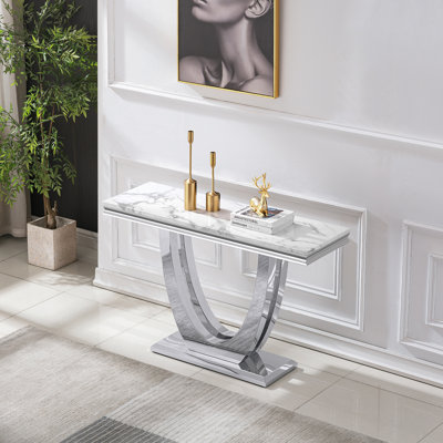 Bruneta 46.85'' Marble Top Console Table