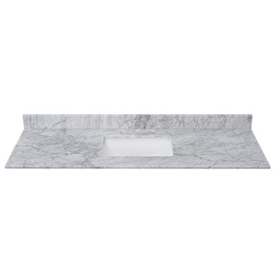 Comptoir de meuble-lavabo en marbre 60 po x 22 po Carrara