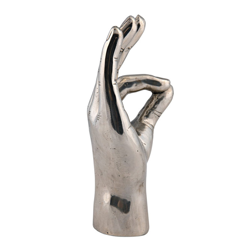 OK Sign Figurine, Silver