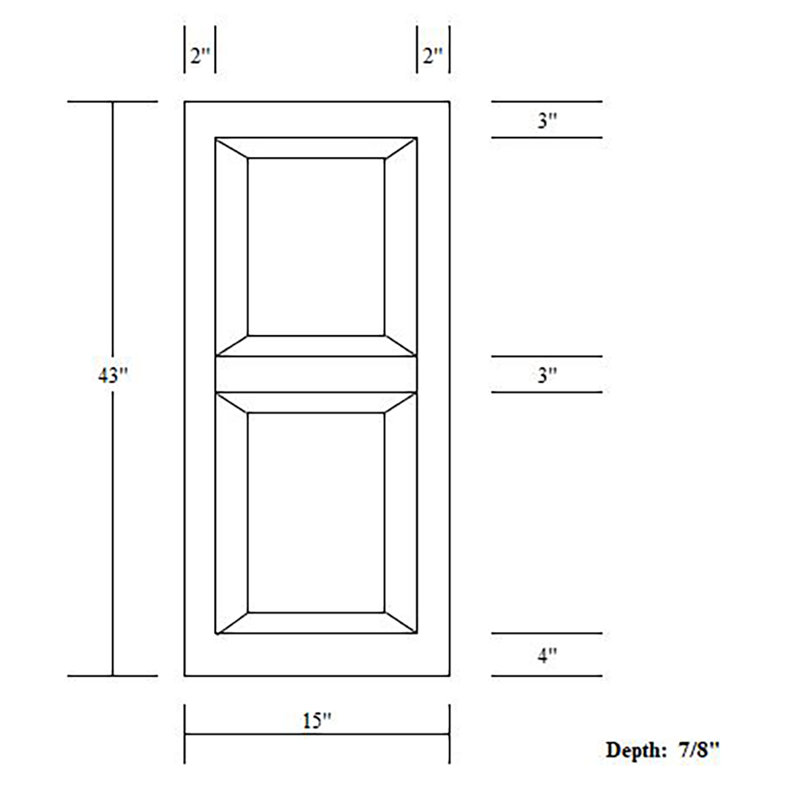 Burgundy Polypropylene Raised Panel Exterior Shutters, 15'' x 43''