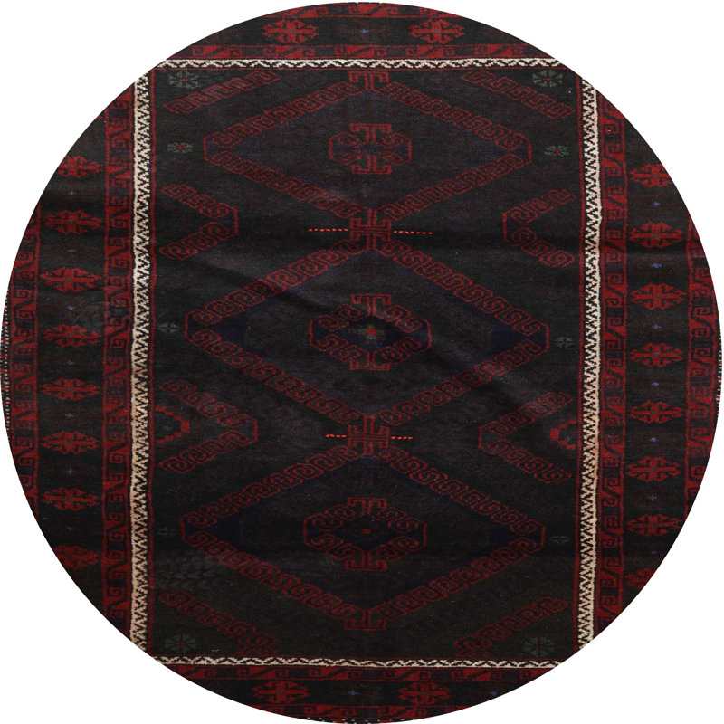 Tapis oriental tissé à la machine, Rond 6 pi