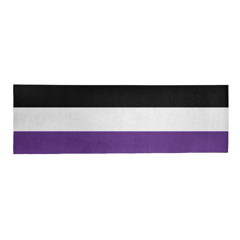 Tapis mauve rayé/noir de zone, Tapis de couloir 2 pi 6 po x 8 pi
