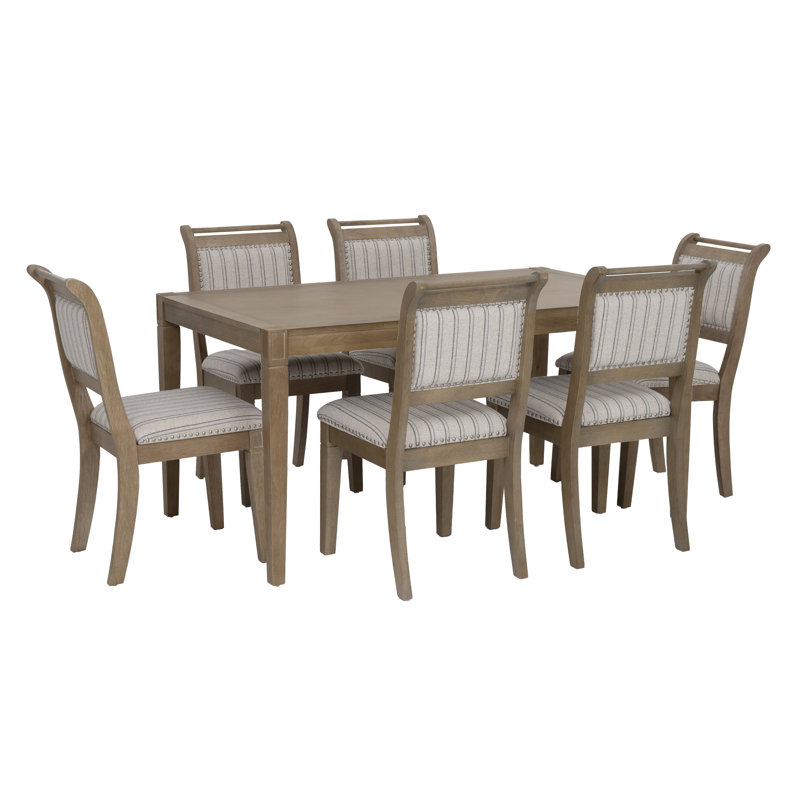 Millau Nat Stripe 7pc Dining Set