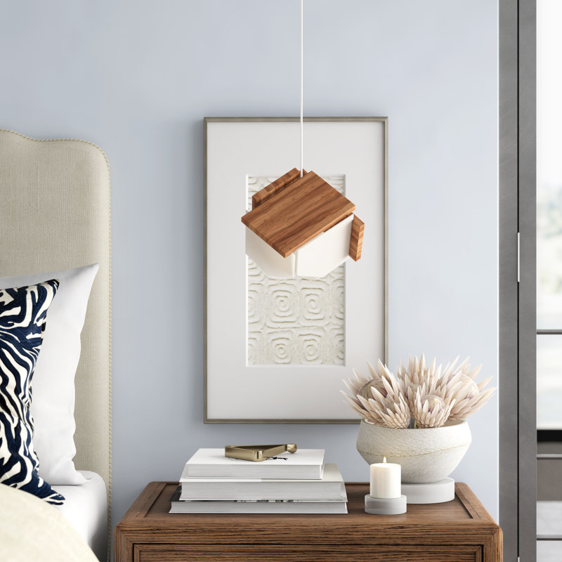 Mica 1 - Light LED Pendant, Walnut, 2700K (Warm)