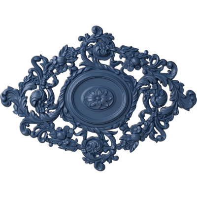 Endurathane Katheryn Ceiling Medallion, 22 1/2"W x 30 3/8"H x 1 1/2"P, Hand-Painted Americana Finish