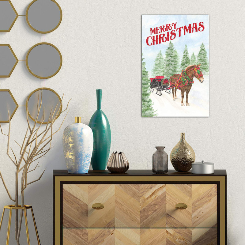 Sleigh Bells Ring - Merry Christmas by Tara Reed - Wrapped Canvas Print, 66.04 cm H x 45.72 cm W x 1.91 cm D