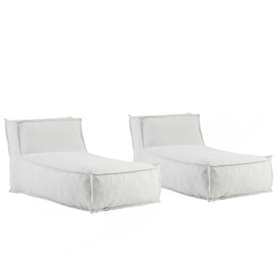 Outdoor Bean Bag Lounge Chair, Light , Set Of 2 by Trule