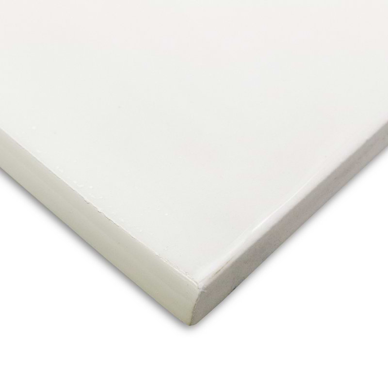 Santa Monica 4x12 Glossy Bullnose Tile Trim, Ivory