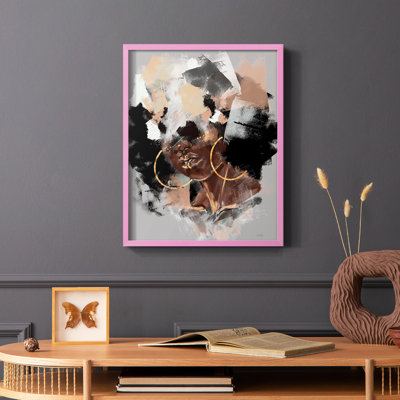 Afro Pop Framed Print - Solid Wood