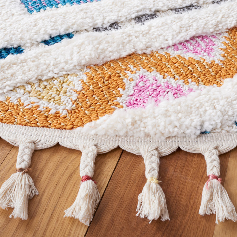 Moroccan Fringe Shag Performance Moroccan Rug, Rectangle 9' x 12'
