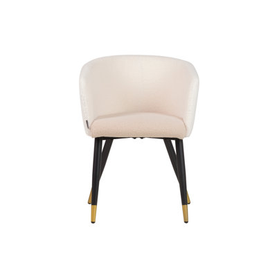 101.6cm H Polyester Upholstered Side Chair in BLACK / WHITE / BEIGE