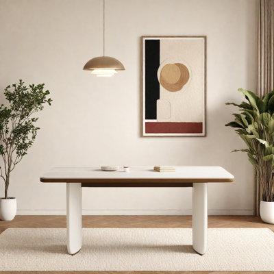 Light luxury cave stone slab dining table